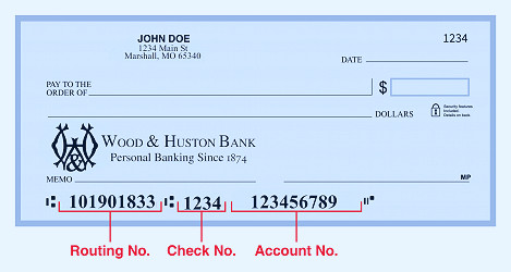 Wood & Huston Bank - Other Services - Wood & Huston Bank Routing Number  101901833